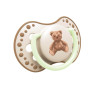 LOVI Teddy Love – smoczki uspokajające dynamiczne, świecące w ciemności, 6–18 miesięcy, 2 szt. -
