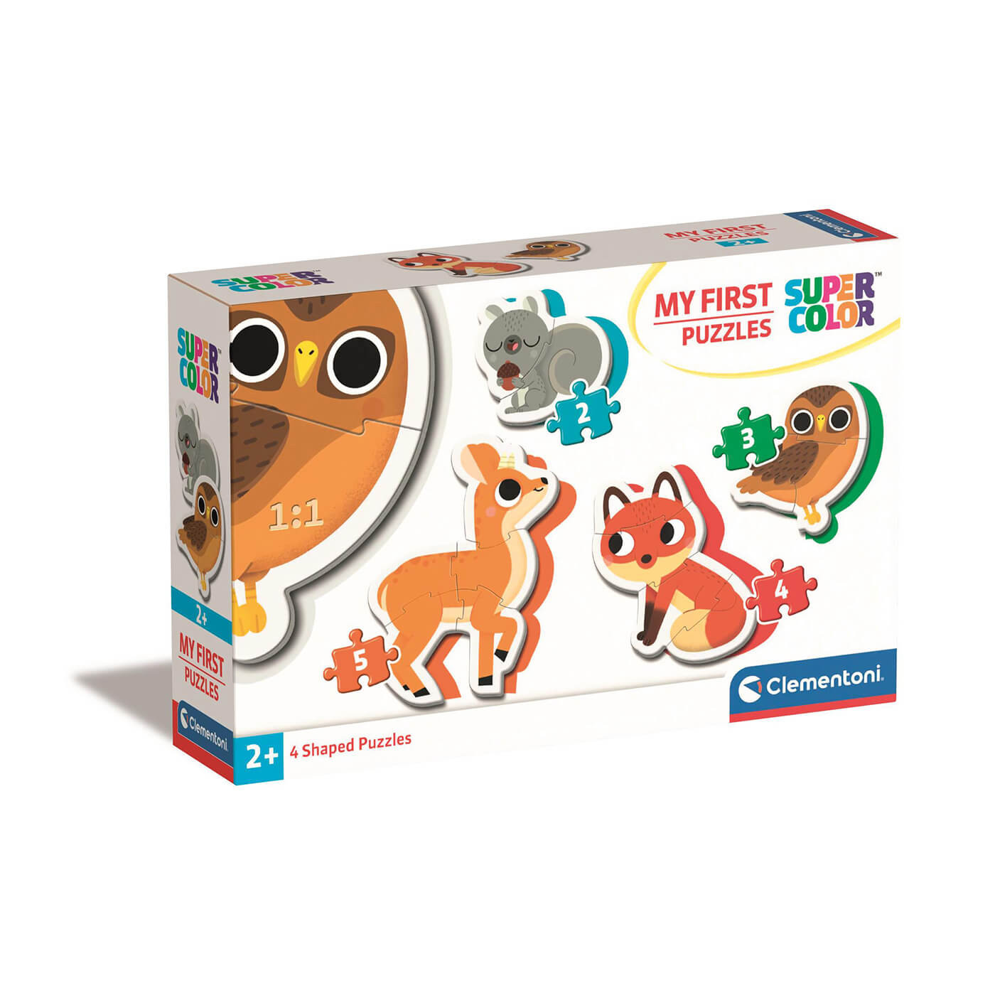 Clementoni Moje pierwsze puzzle Forest Animals – Zwierzęta leśne 4w1 – 14 el.