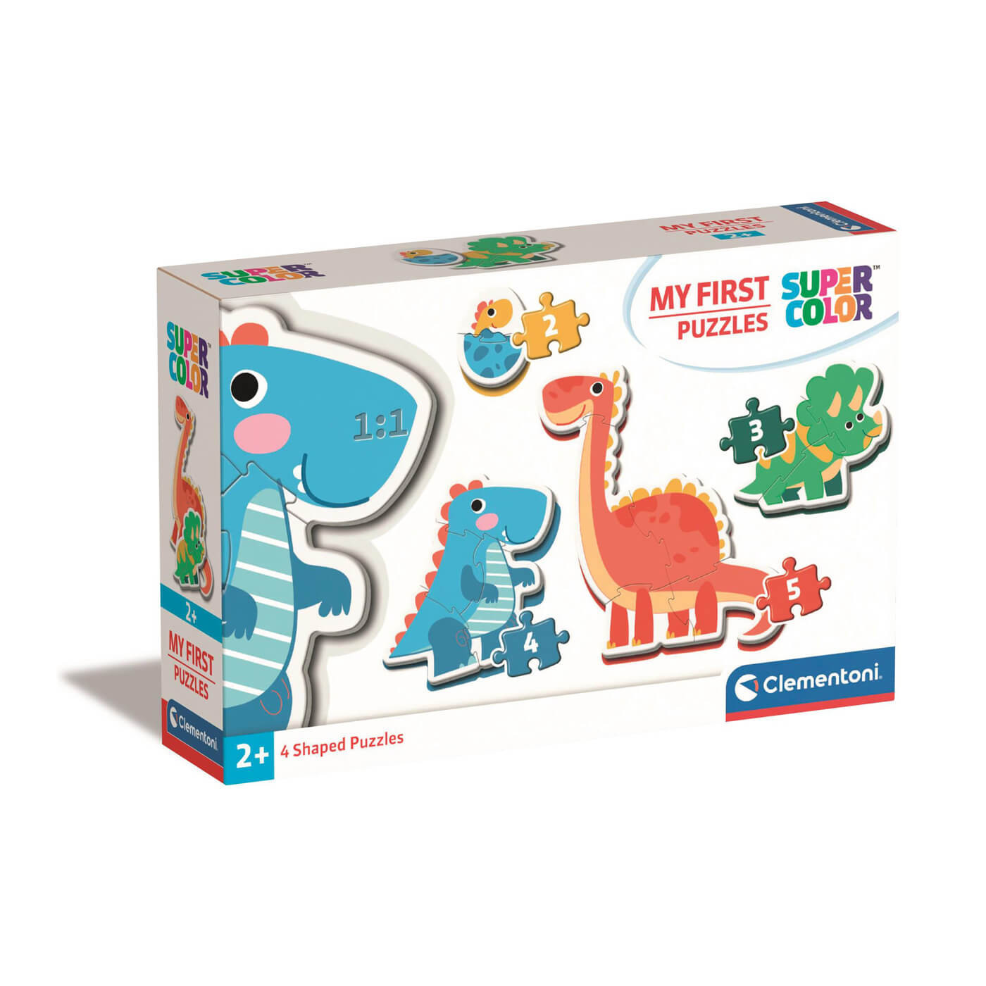 Clementoni Moje pierwsze puzzle Dinozaury 4w1 – 14 el.
