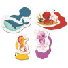 Clementoni Moje pierwsze puzzle Sea Life – Życie w morzu 4w1 – 14 el.