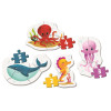 Clementoni Moje pierwsze puzzle Sea Life – Życie w morzu 4w1 – 14 el.