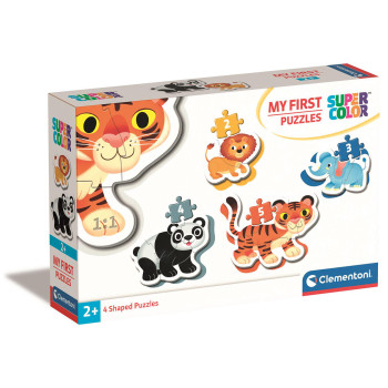 Clementoni Moje pierwsze puzzle Wild Animals – Dzikie zwierzęta 4w1 – 14 el.