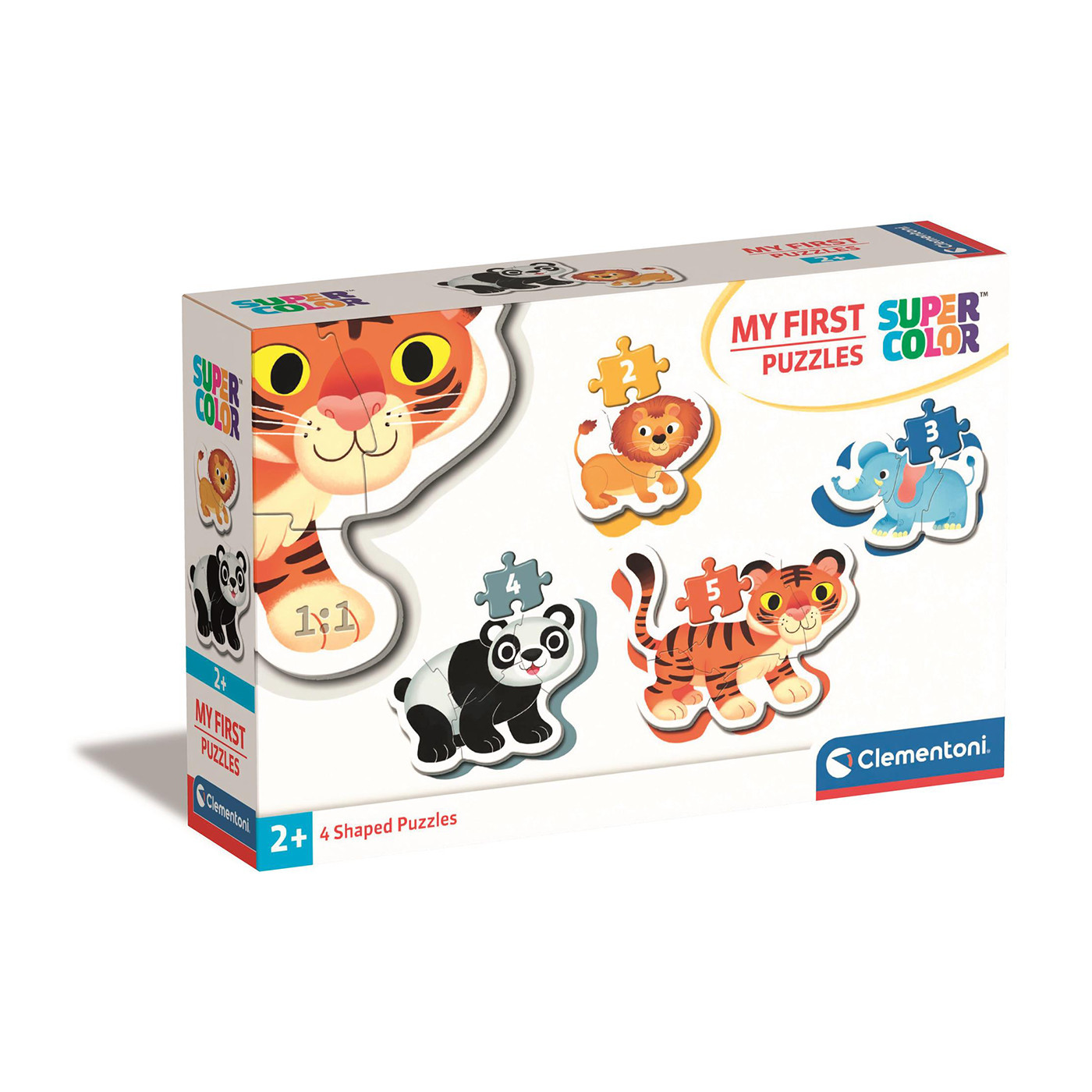 Clementoni Moje pierwsze puzzle Wild Animals – Dzikie zwierzęta 4w1 – 14 el.