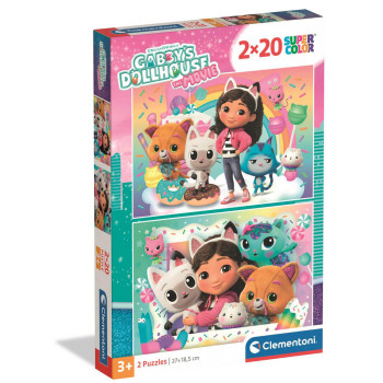 Clementoni Puzzle Koci Domek Gabi – Film – 2×20 el. dla dzieci 3+