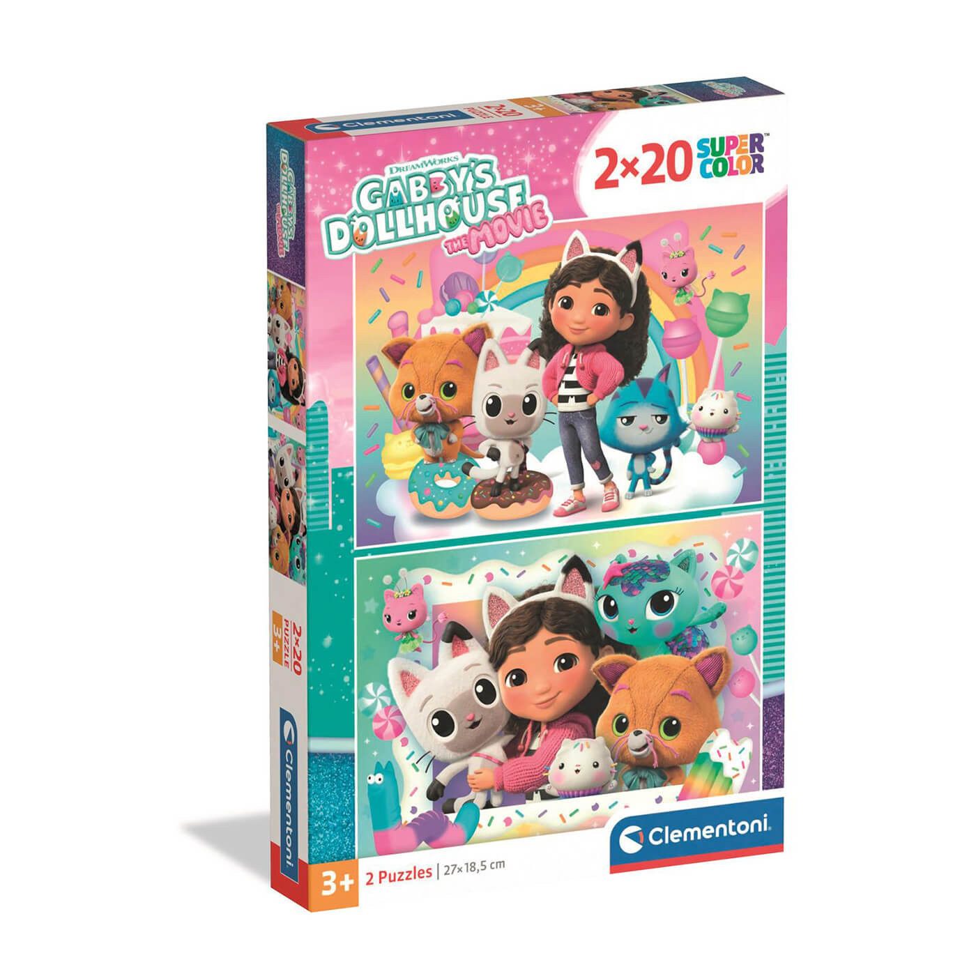Clementoni Puzzle Koci Domek Gabi – Film – 2×20 el. dla dzieci 3+