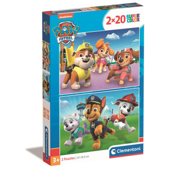 Clementoni Puzzle Psi Patrol – 2×20 el. dla dzieci 3+