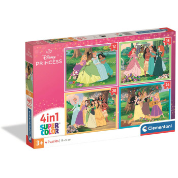 Clementoni Puzzle Księżniczki Disneya – 4w1 – 72 el. dla dzieci 3+