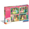 Clementoni Puzzle Księżniczki Disneya – 4w1 – 72 el. dla dzieci 3+