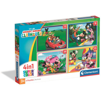 Clementoni Puzzle Klub Przyjaciół Myszki Miki – 4w1 – 72 el. dla dzieci 3+