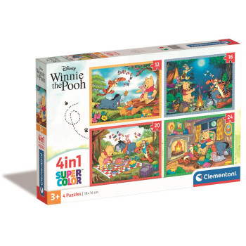 Clementoni Puzzle Kubuś Puchatek – 4w1 – 72 el. dla dzieci 3+