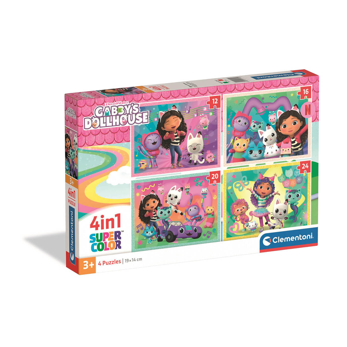 Clementoni Puzzle Koci Domek Gabi – 4w1 – 72 el. dla dzieci 3+