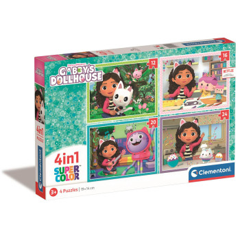 Clementoni Puzzle Koci Domek Gabi – 4w1 – 72 el. dla dzieci 3+
