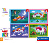 Clementoni Puzzle Jednorożce 4w1 – 72 el. Puzzle dla dzieci 3+