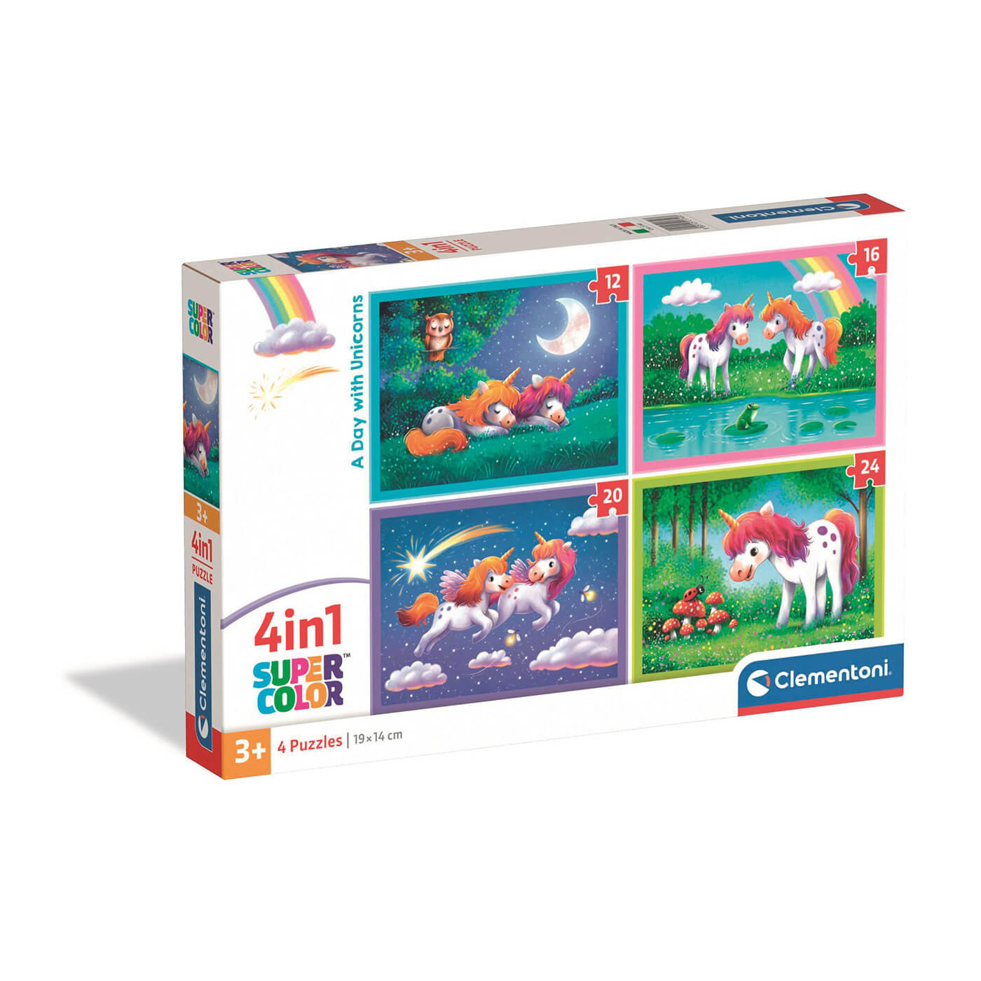 Clementoni Puzzle Jednorożce 4w1 – 72 el. Puzzle dla dzieci 3+