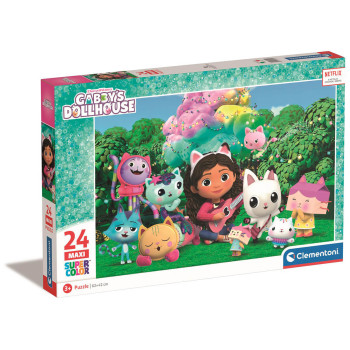 Puzzle 24 el. Maxi Super Color Domek Gabi Clementoni dla dzieci 3+