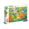 Puzzle 24 el. Maxi Super Color Dinozaury – Wesoła Oaza Clementoni dla dzieci 3+
