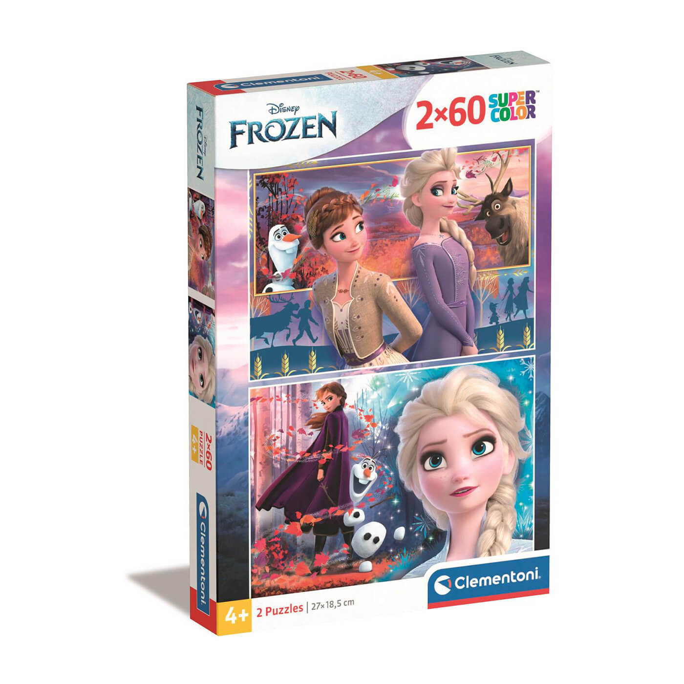 Puzzle 2×60 el. Super Color Kraina Lodu Clementoni dla dzieci 4+