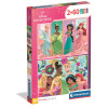 Puzzle 2×60 el. Super Color Księżniczki Disneya Clementoni dla dzieci 4+