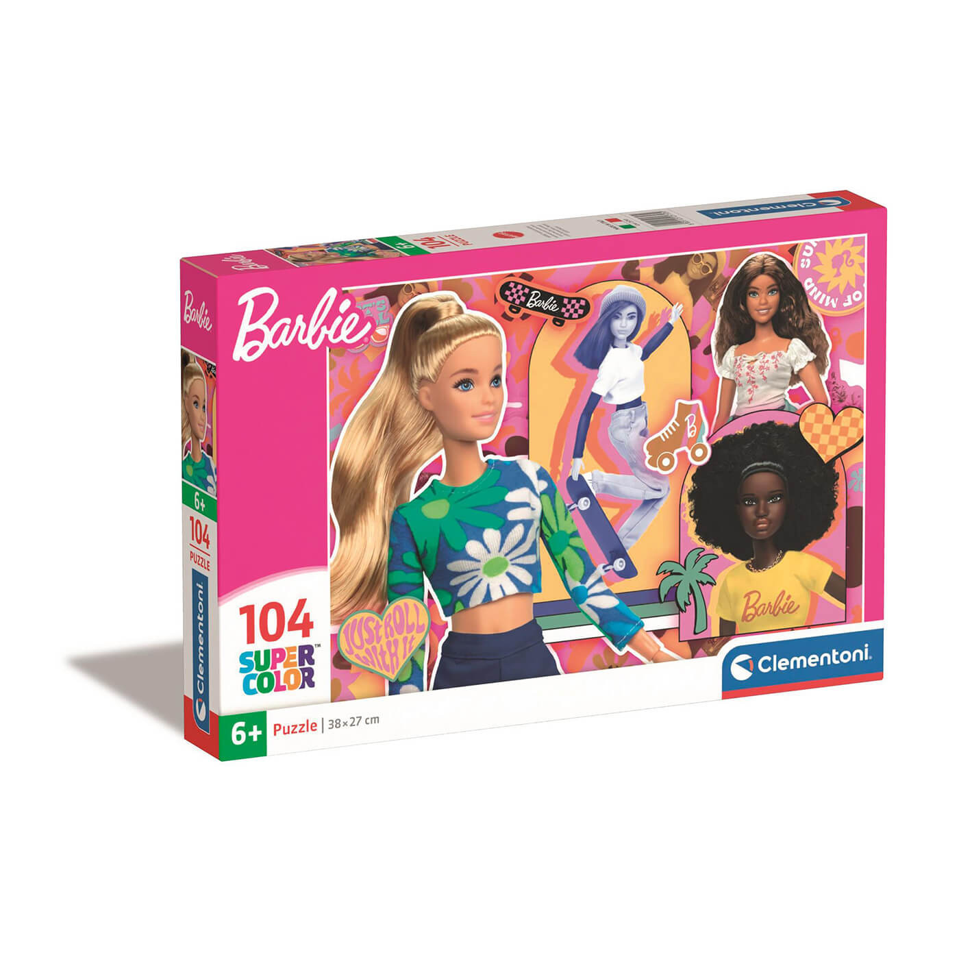 Puzzle 104 el. Super Color Barbie Clementoni dla dzieci 6+
