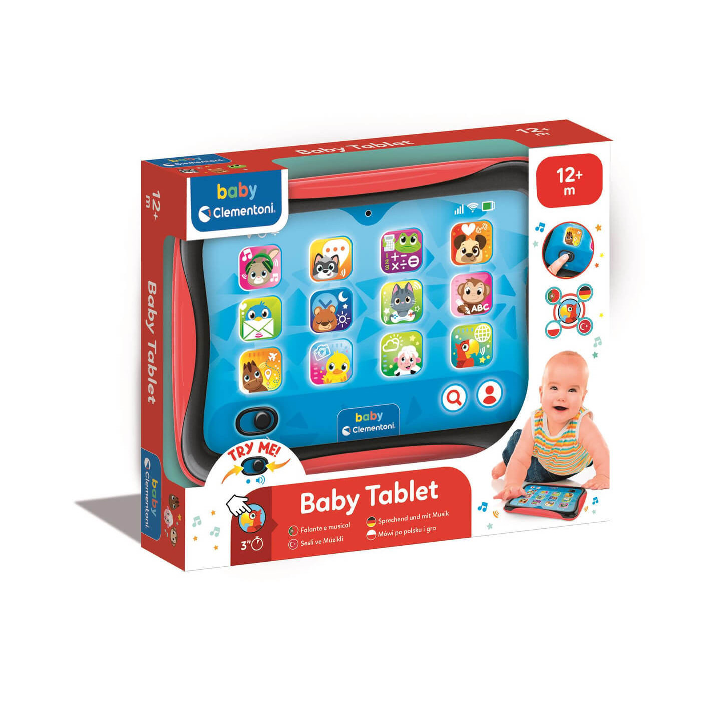 Mówiący tablet dla malucha Clementoni dla dzieci 12m+