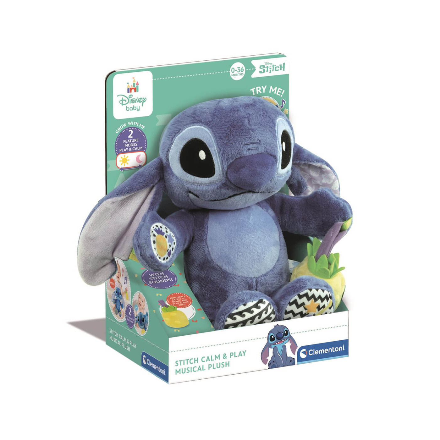 Stitch – muzyczny pluszak interaktywny Clementoni dla dzieci 6m+