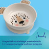 Miseczka z przyssawką z uszami 400 ml Canpol babies BabiesBoo kremowa dla dzieci bez BPA