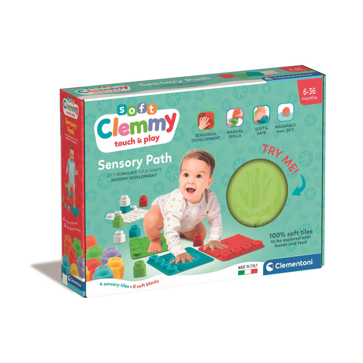 Clemmy ścieżka sensoryczna Clementoni dla dzieci 6–36 mies.