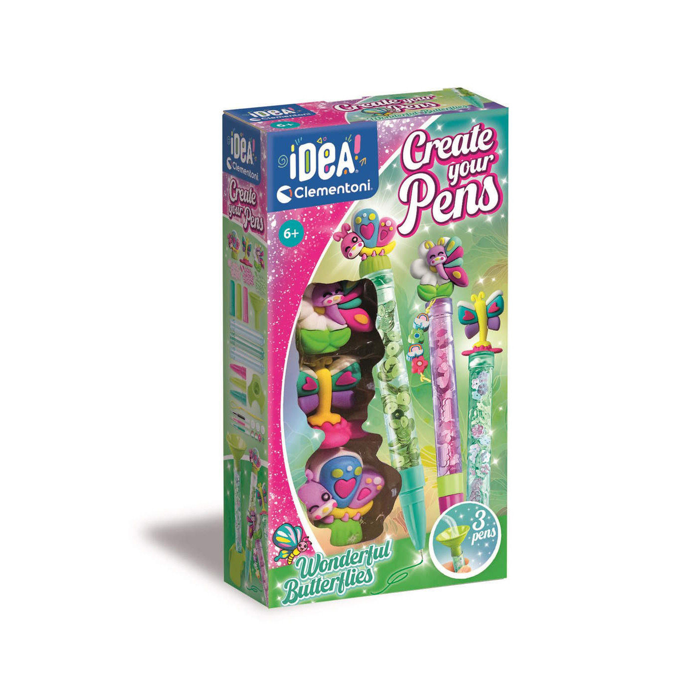 Mini fabryka długopisów Motylki Clementoni dla dzieci 6+