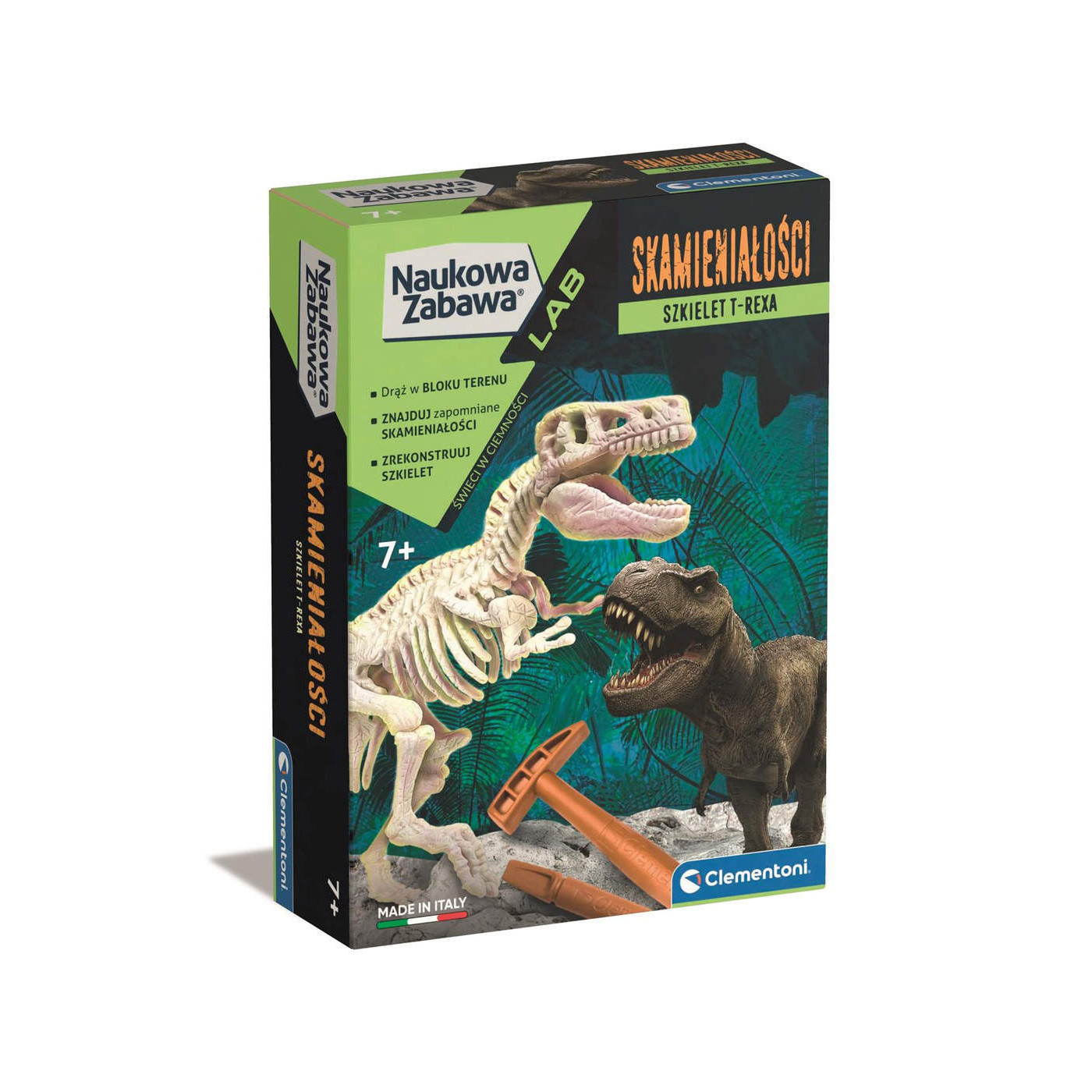 Skamieniałości T-Rex – zestaw paleontologa Clementoni dla dzieci 8+
