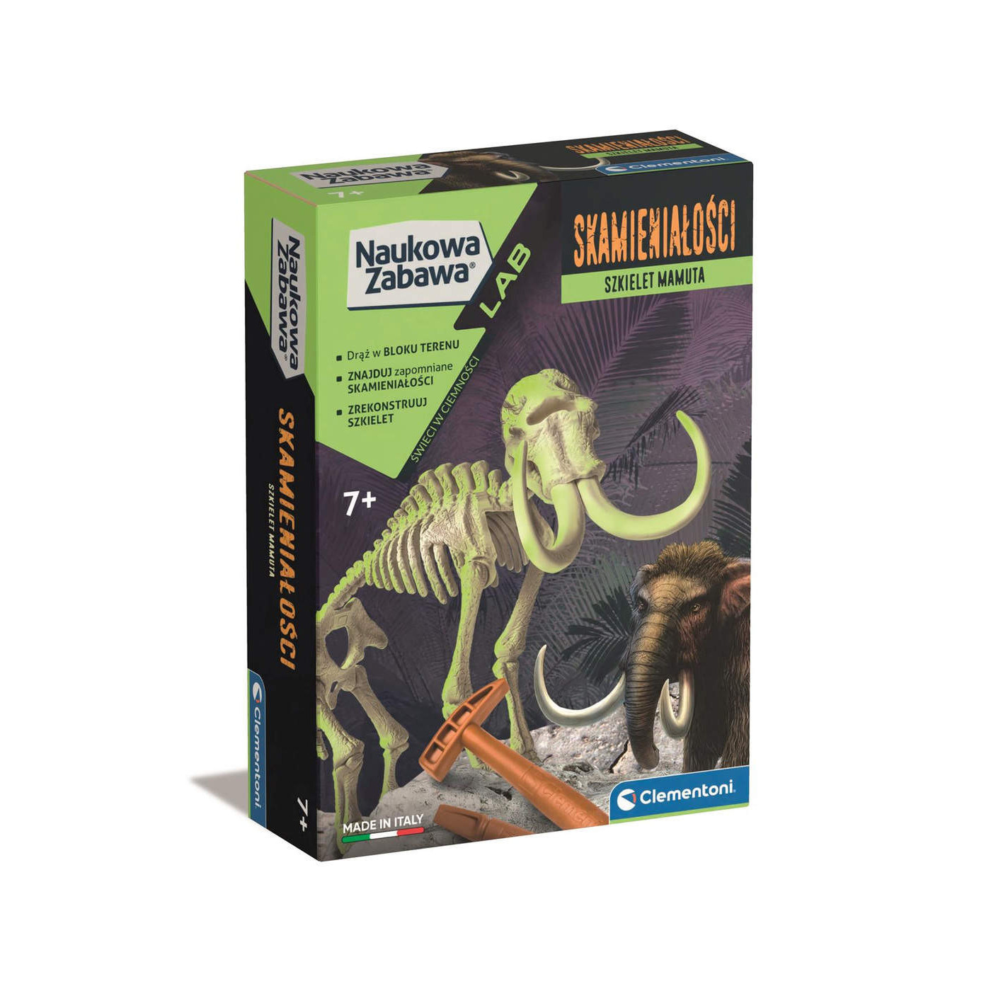 Skamieniałości Mamut – zestaw paleontologa Clementoni dla dzieci 8+