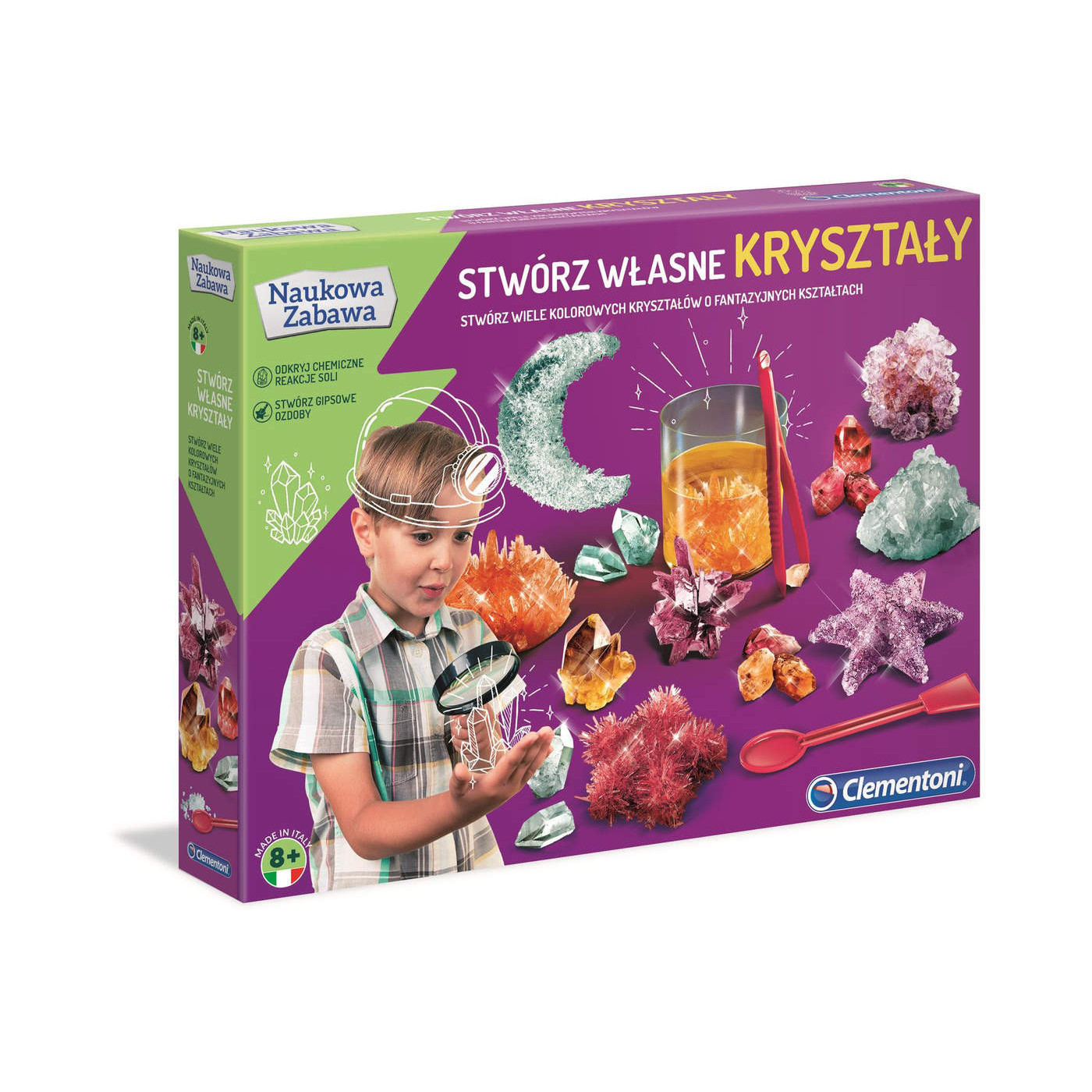 Stwórz własne kryształy – eksperymenty Clementoni dla dzieci 8+