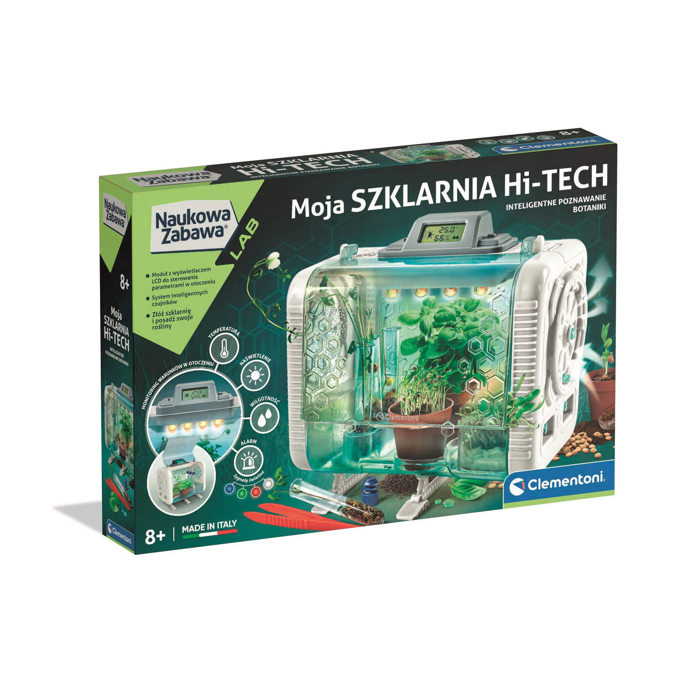 Szklarnia Hi-Tech z czujnikami Clementoni dla dzieci 8+