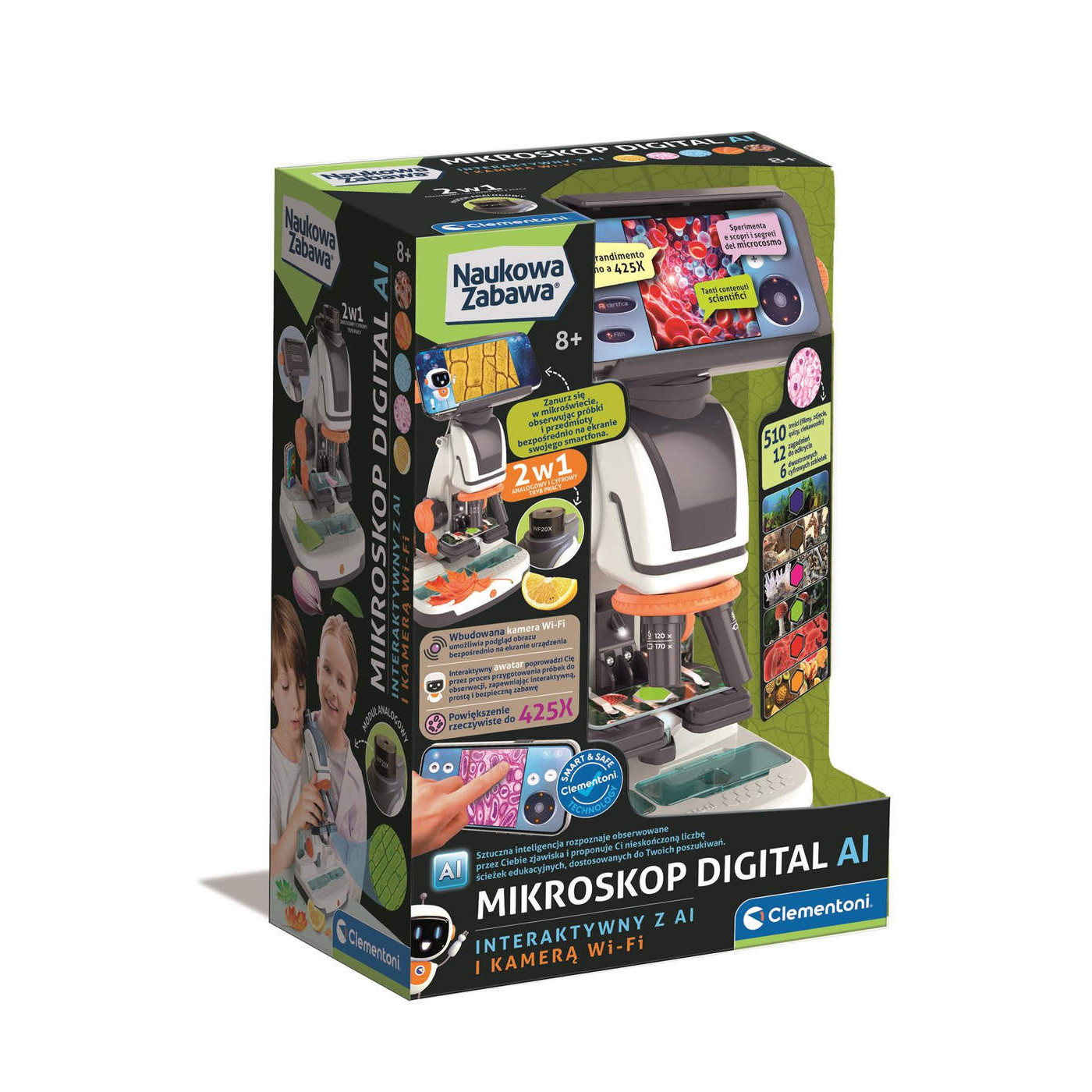 Mikroskop cyfrowy Digital z Wi-Fi Clementoni dla dzieci 8+