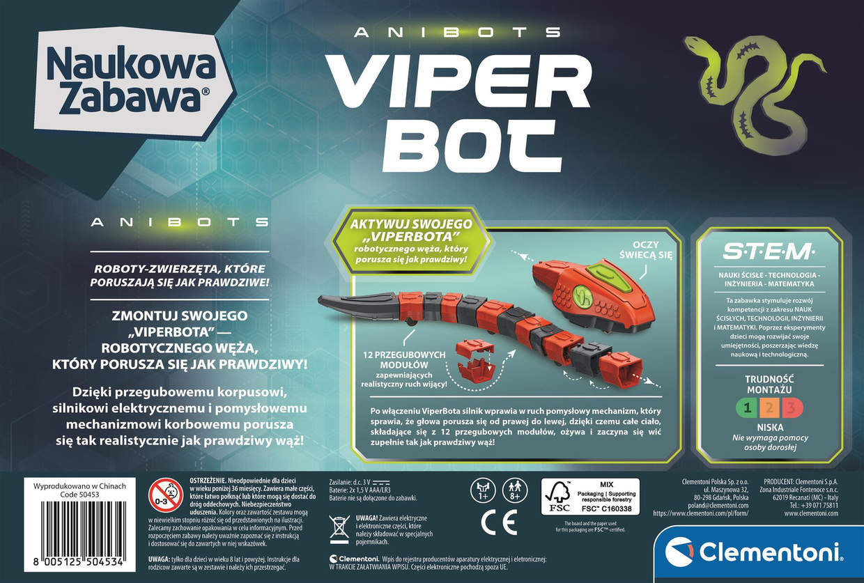Zabawka robot wąż