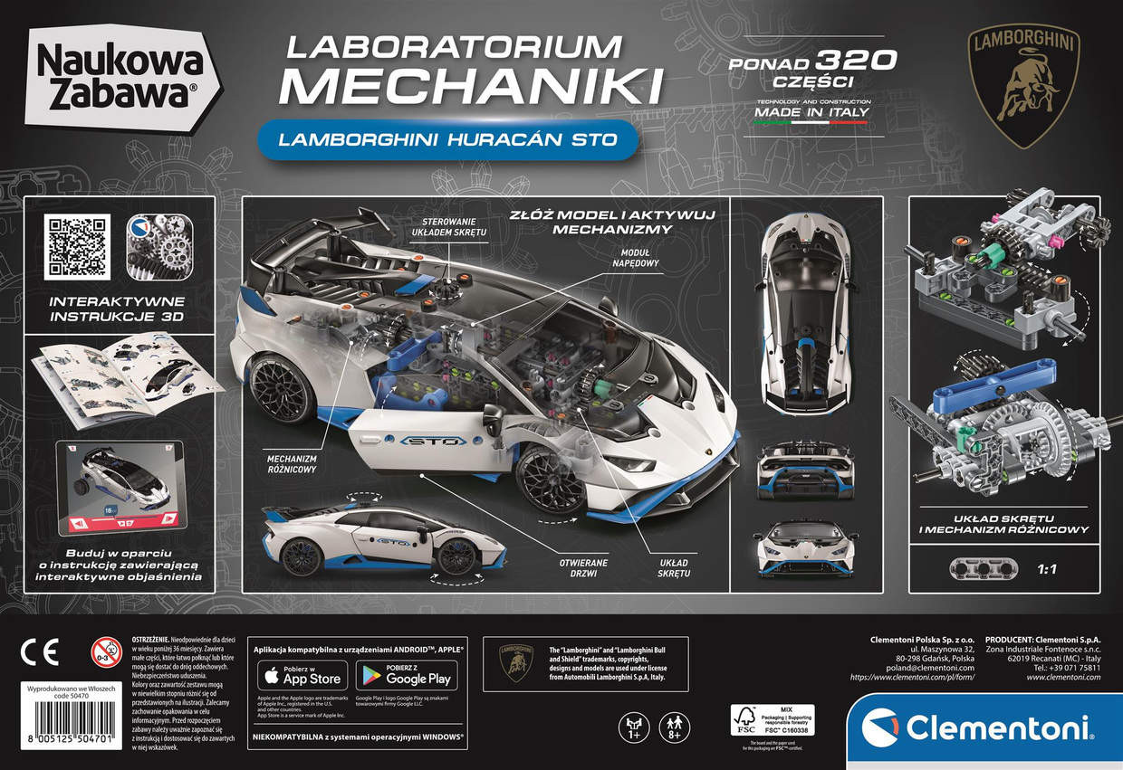 Lamborghini zestaw do budowania klocki kreatywny