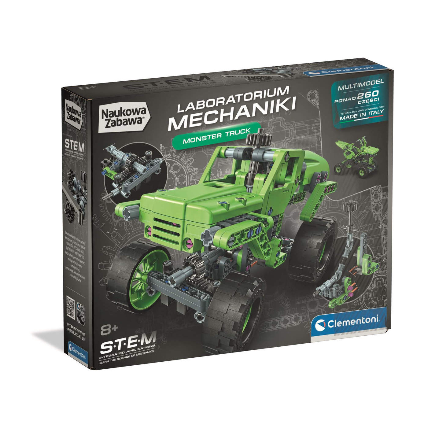 Monster Truck 2w1 Laboratorium Mechaniki Clementoni 8+