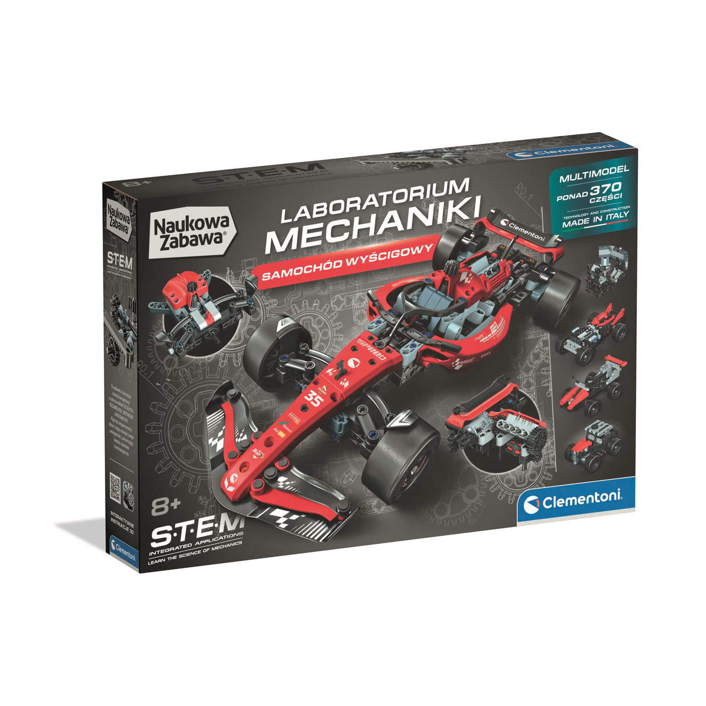 Samochód wyścigowy Laboratorium Mechaniki Clementoni 8+