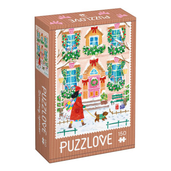 Puzzle CzuCzu puzzlove zimowy spacer 150 elementów – puzzle świąteczne