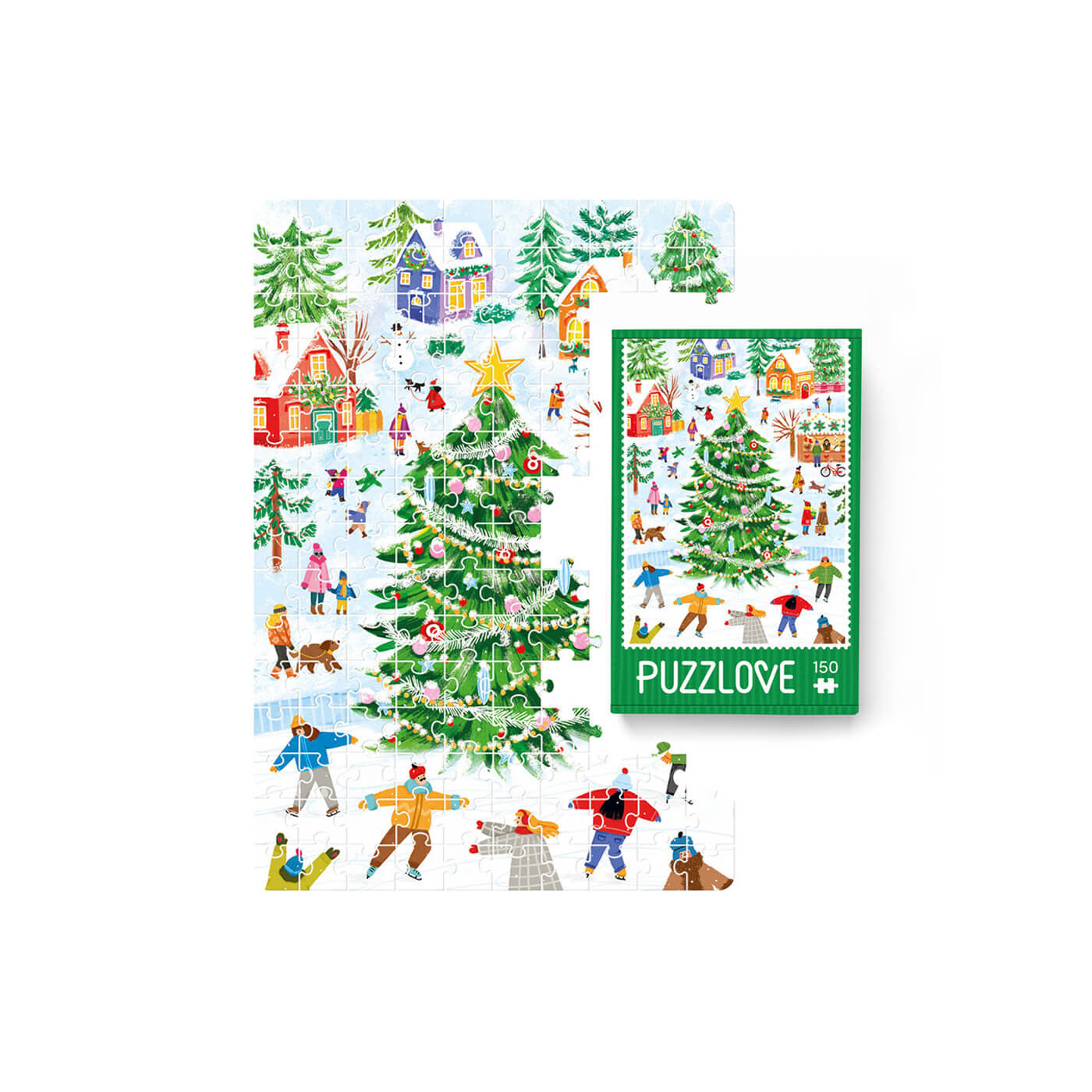 Puzzle CzuCzu Puzzlove zimowe miasteczko 150 elementów  puzzle świąteczne