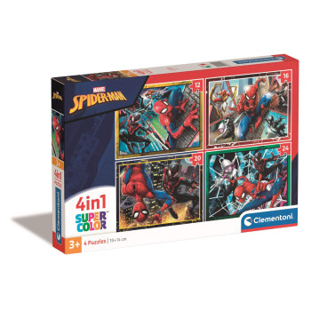 Puzzle 4w1 72 el. Super Color Spider-Man Clementoni dla dzieci 3+