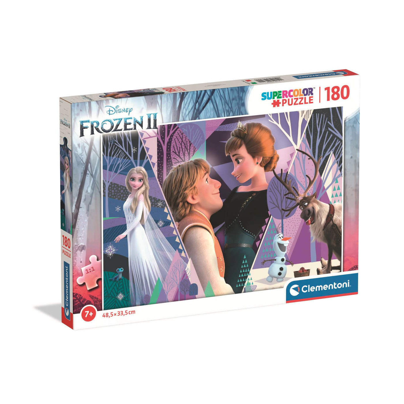 Puzzle 180 el. Super Color Kraina Lodu Clementoni dla dzieci 7+