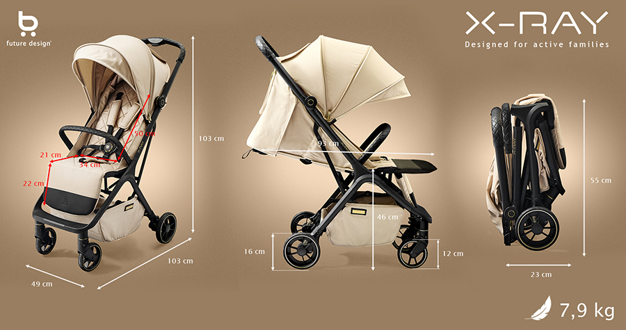 Wymiary wózka XRAY wózek spacerowy dla dzieci