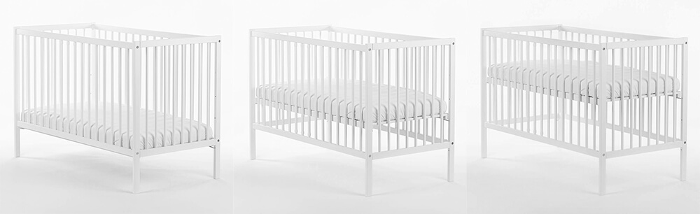 Łóżeczko Jacek Natura regulacja poziomów wysokości.