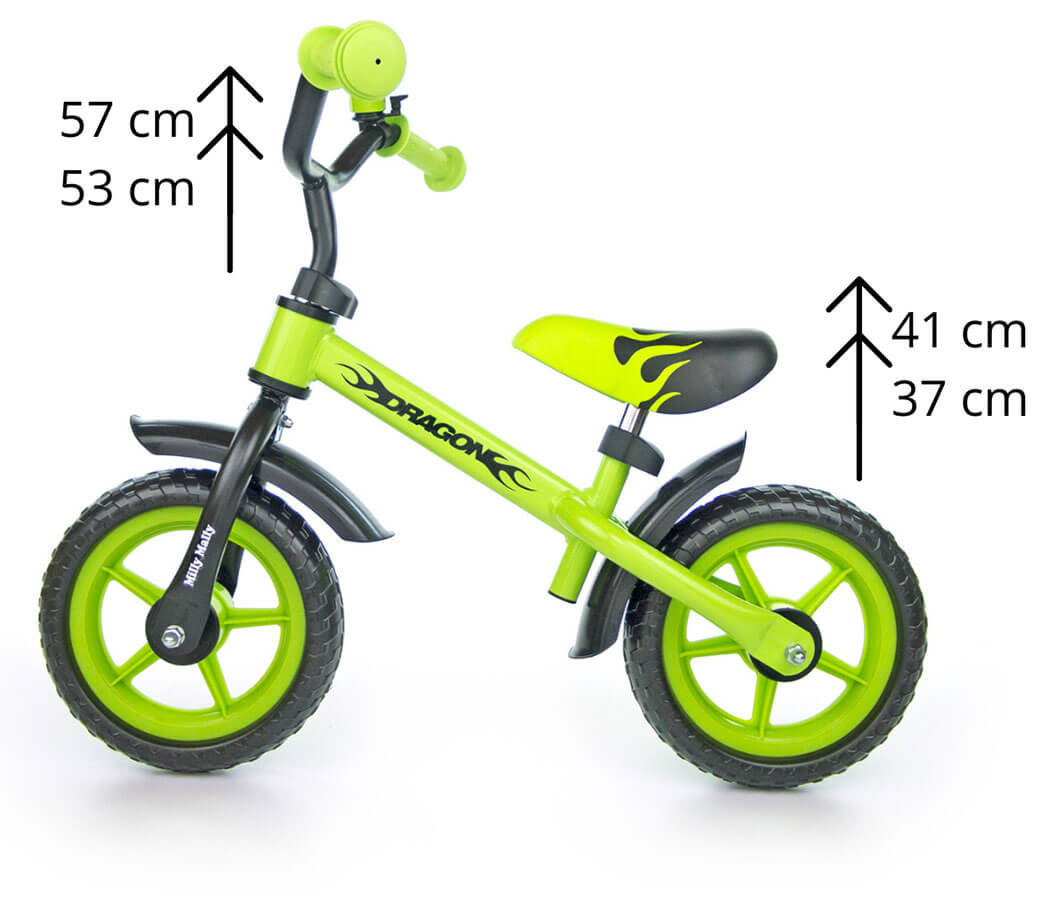 Rowerek biegowy dragon zielony