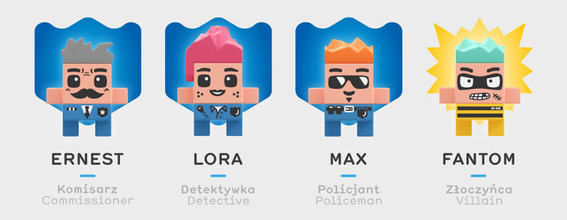 figurki postacie zestawu mini wafle posterunek policji marioinex