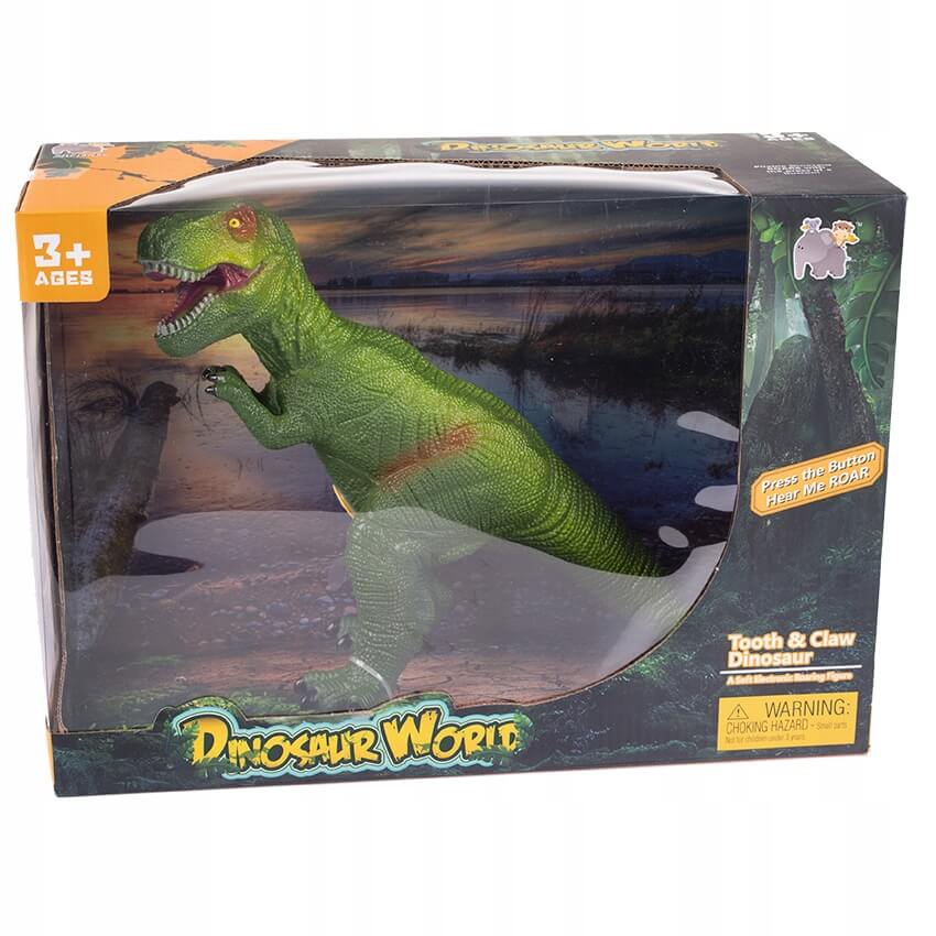 Zabawka dinozaur tyranozaur w opakowaniu
