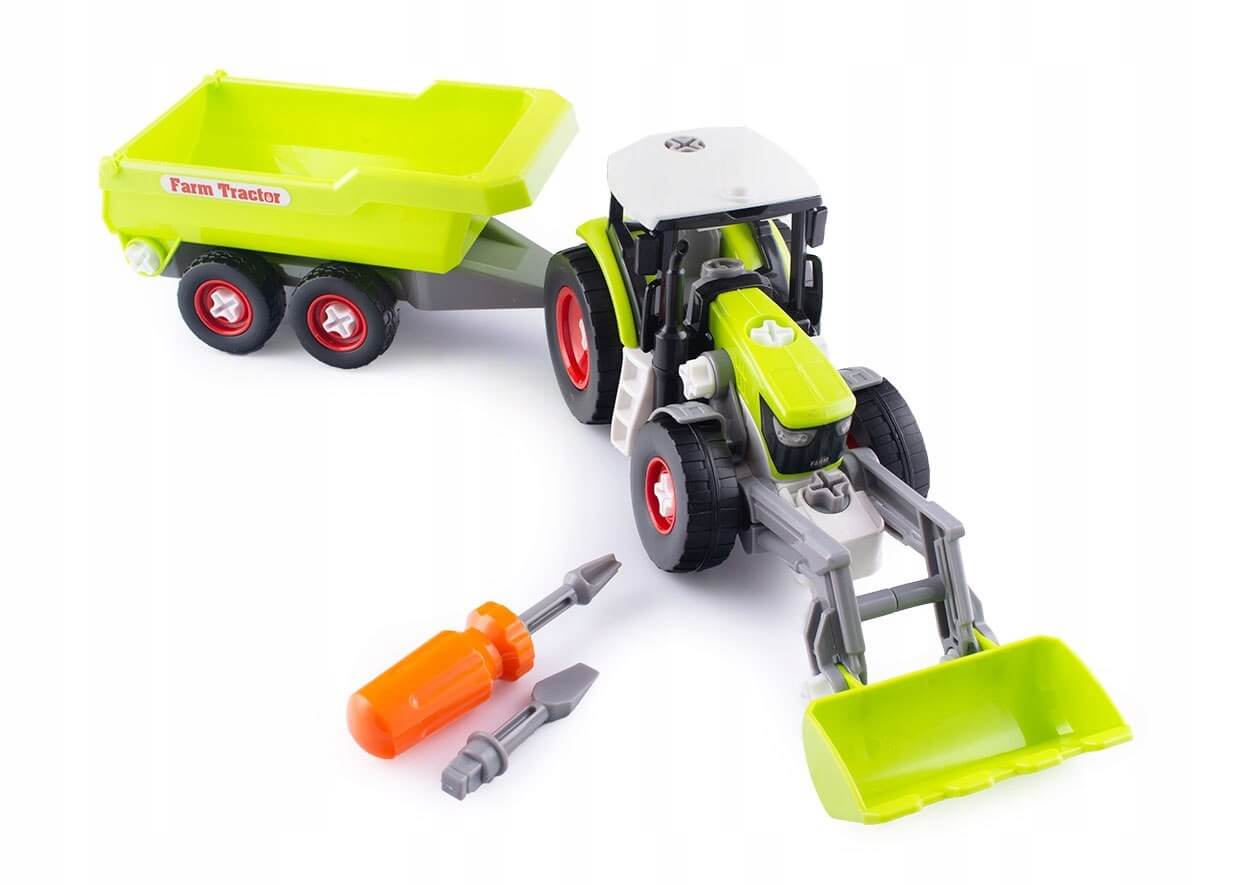 Zabawka konstrukcyjna traktor do rozkręcania