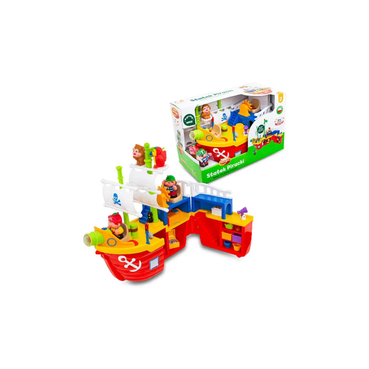 Statek piracki zabawka interaktywna edukacyjna 12m+ Dumel